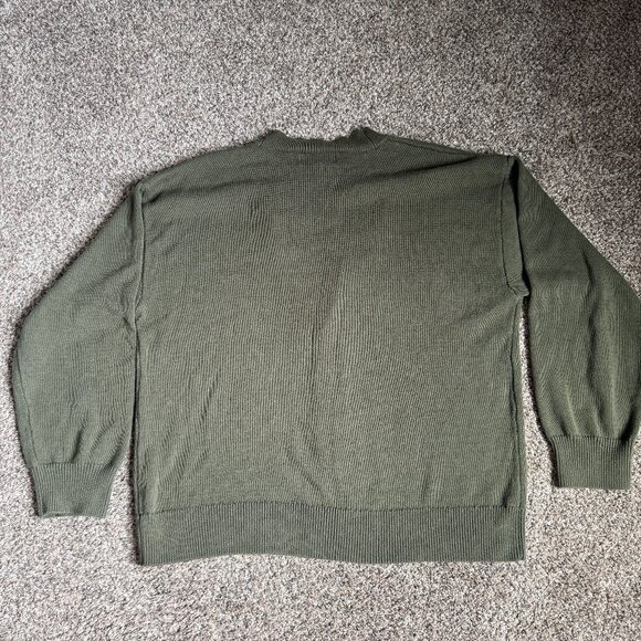 Men's Forever 21 V-Neck Relaxed Fit Cardigan, Size XL, Olive Green - Picture 5 of 5